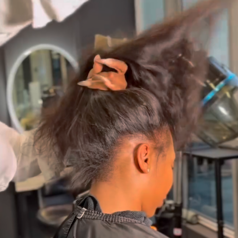 Luxury Microlinks hair extensions installed on natural hair by Miami hairstylist