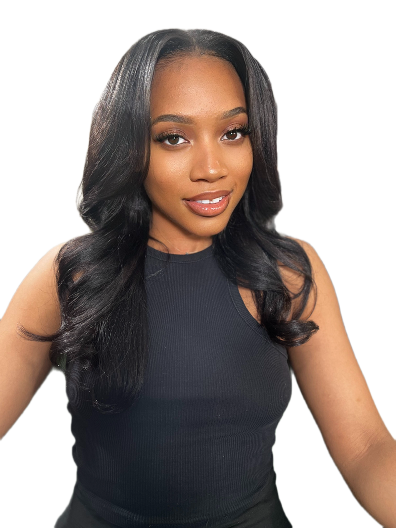 Luxury V-Light hair extension install by Miami hairstylist